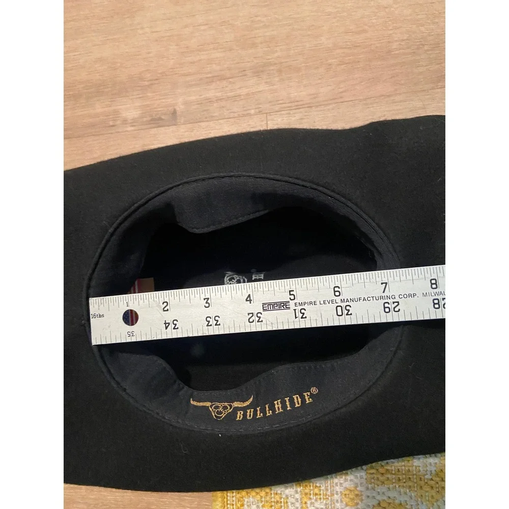 Bullhide Cowboy Hat Kids Medium Black Felt Horse Concho Western Americana USA